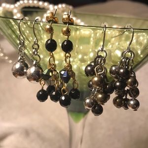 3 Pair beaded earrings